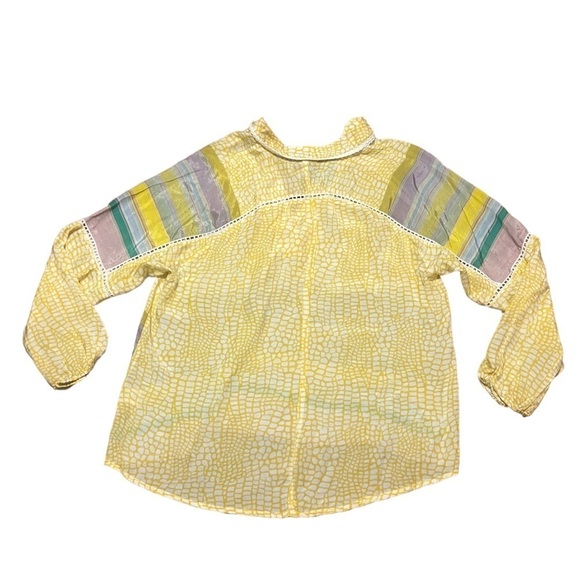 Anthropologie Conditions Apply NWT Corinna yellow peasant blouse - Picture 7 of 13